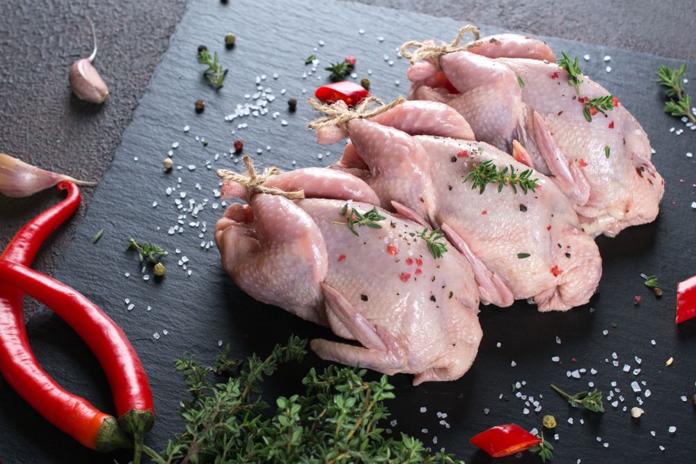 Meso prepelica, 5-6 komada u 1 kg, cena po kg 990 rub.
